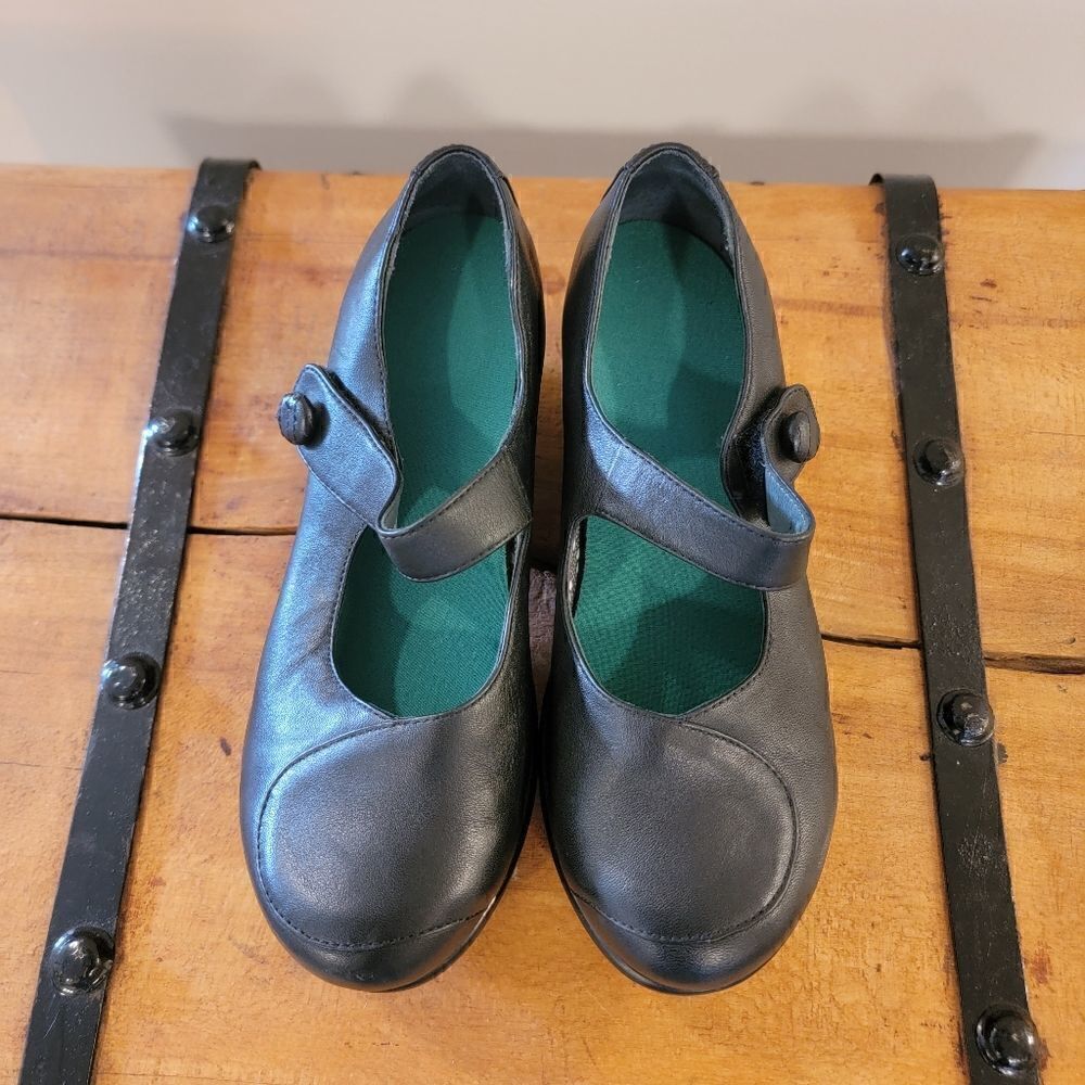 Dansko Abby Mary Jane Nappa Black Leather size 36 / 5.5